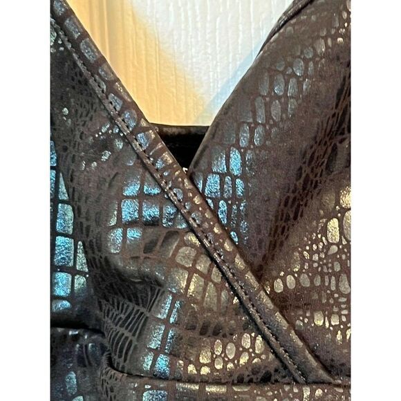 SHEIN Bra Crop Top Snakeskin Black - Picture 4 of 4